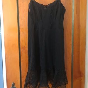 Anthropologie Pinkerton Black Slip Dress